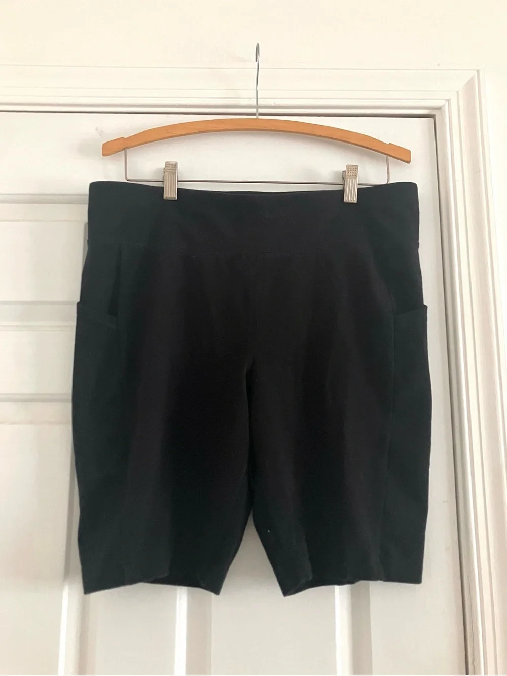 Terra & Sky Black Biker sport workout gym Shorts-size 0x 14 w